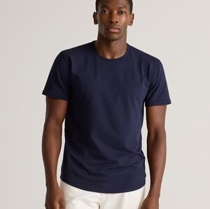 Quince Organic Cotton Short Sleeve Tee Mens Size XL Navy Blue